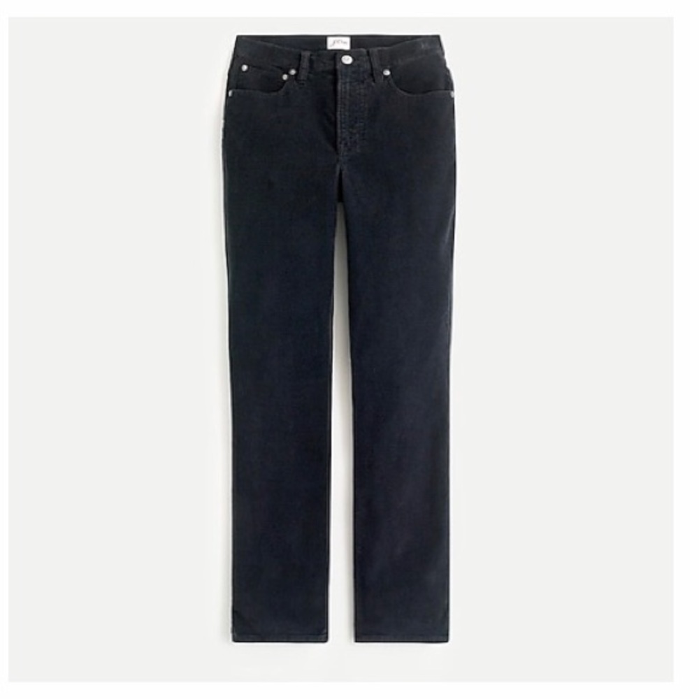 J.Crew Black straight pant garment dyed corduroy